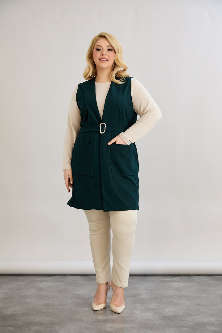 Prsluk s remenom - Zelena