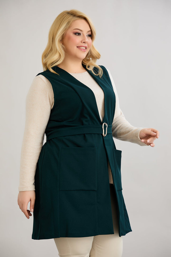 Prsluk s remenom - Zelena