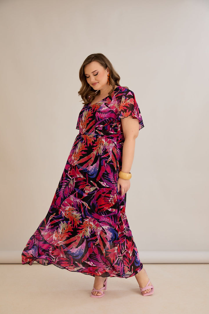 Lagana duga haljina s elastičnom podstavom i jarkim bojama