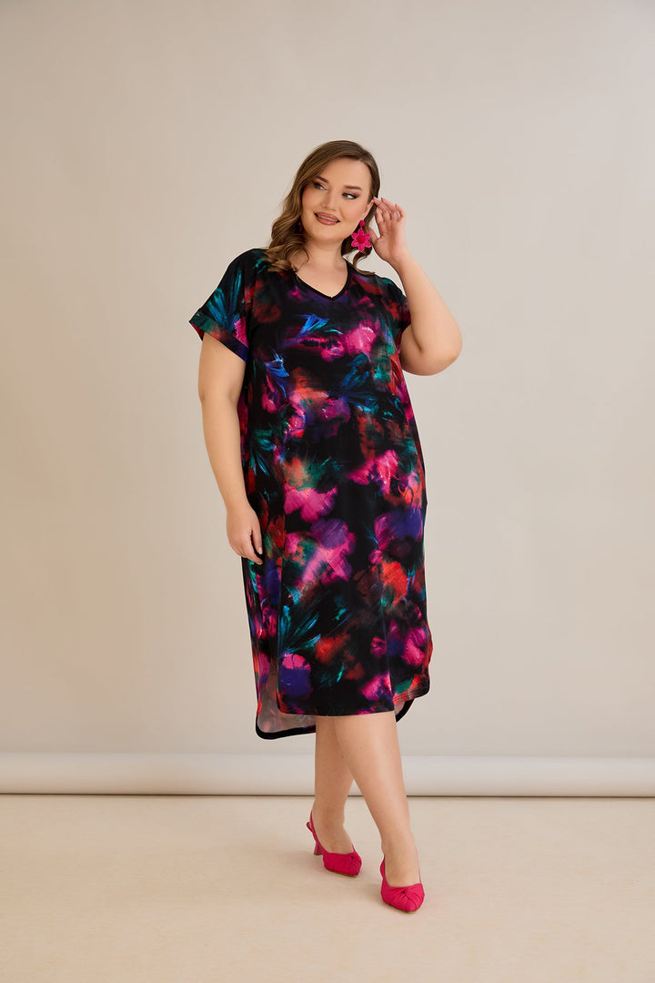 Haljina s vezanjem na leđima u šarenom uzorku