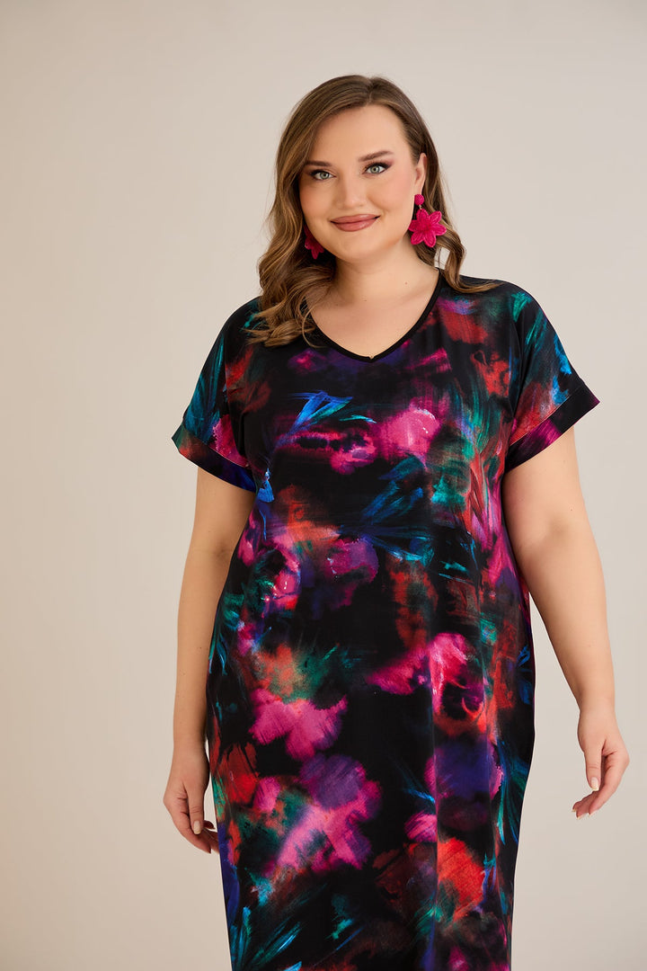 Haljina s vezanjem na leđima u šarenom uzorku