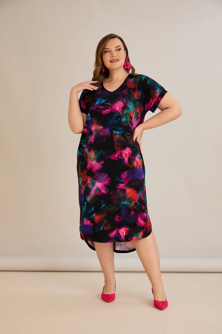 Haljina s vezanjem na leđima u šarenom uzorku