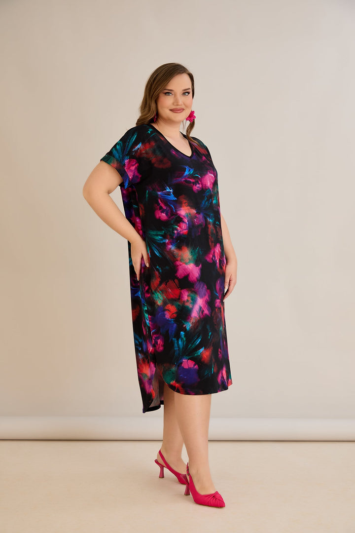 Haljina s vezanjem na leđima u šarenom uzorku