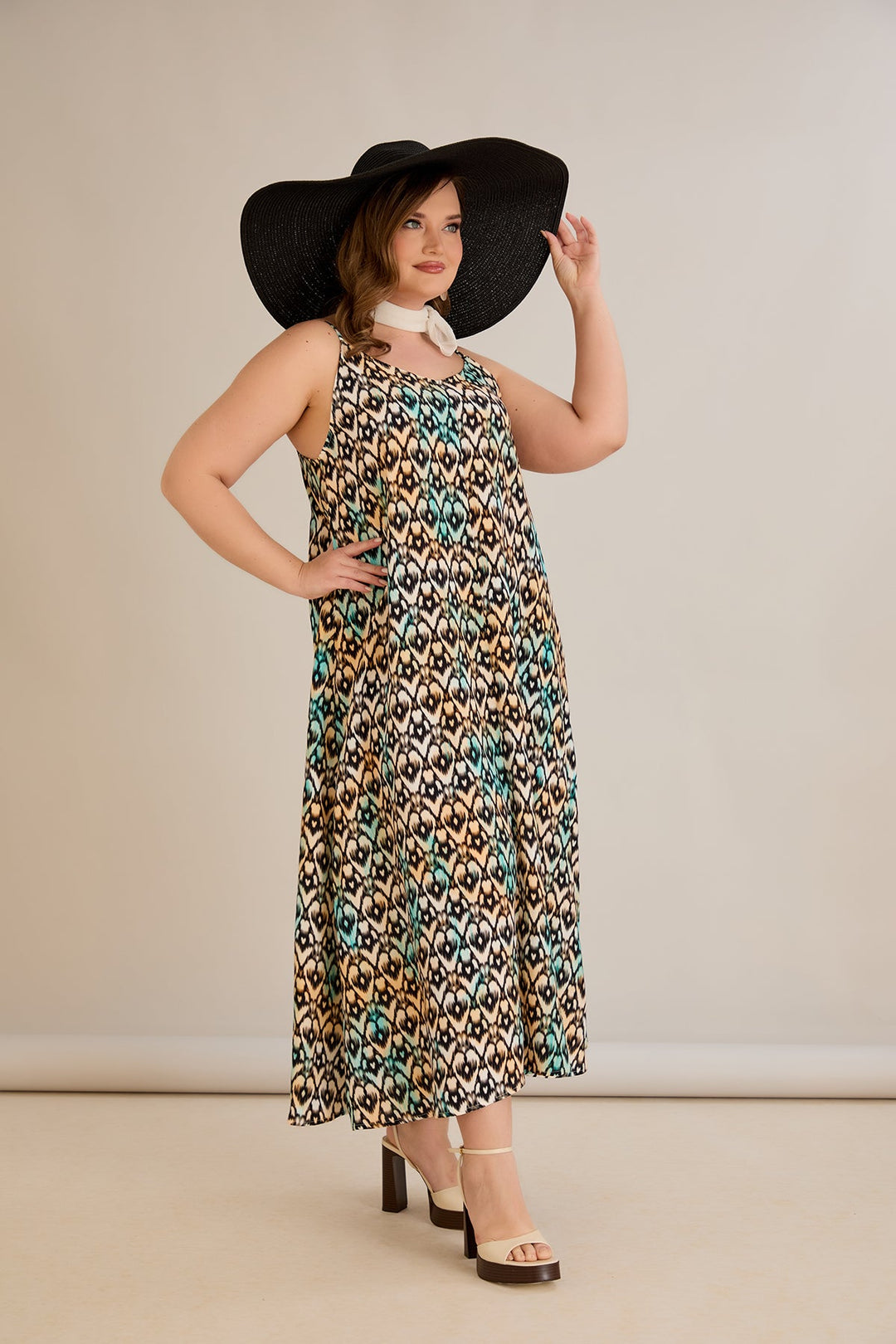 Haljina od prirodne viskoze s printom