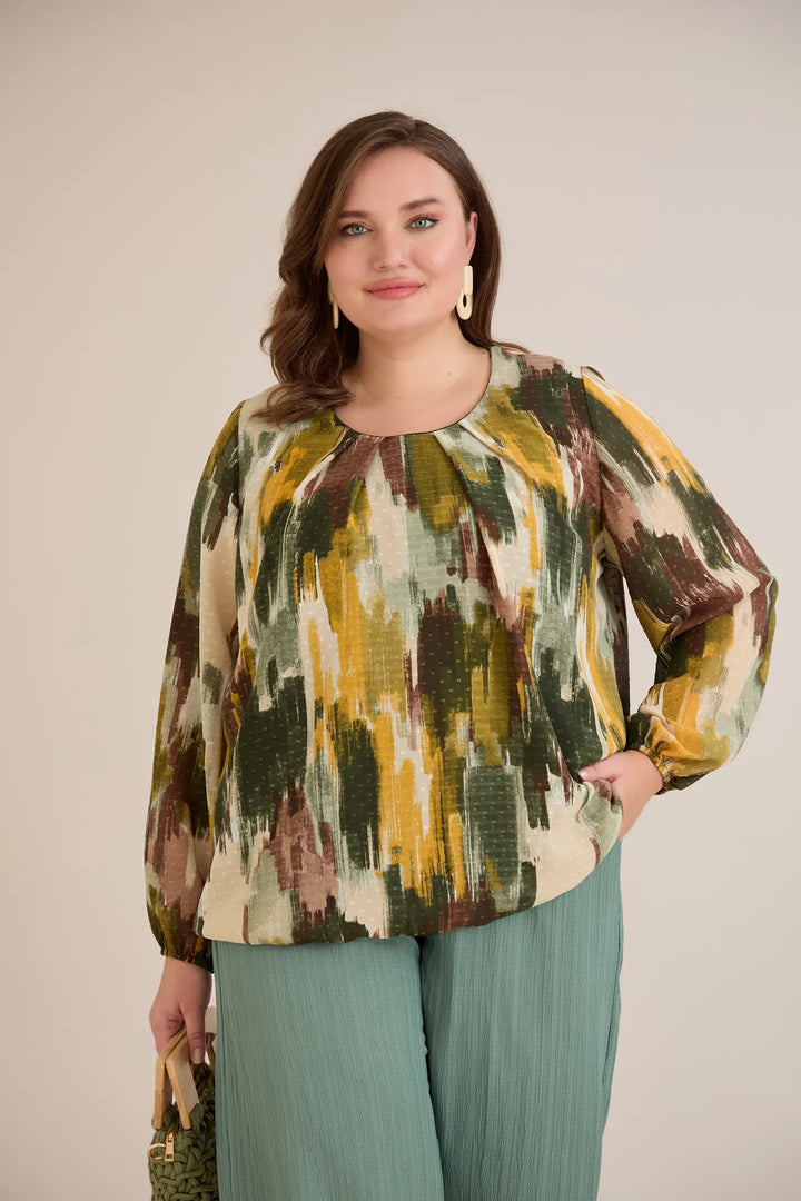 Bluza širokog kroja od šifona