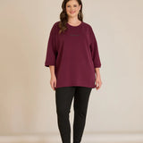 Ženska oversize bluza od modala s padajućim ramenima