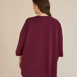 Ženska oversize bluza od modala s padajućim ramenima