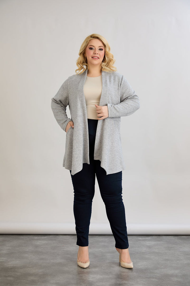 Žaket od viskoze u lame - siva