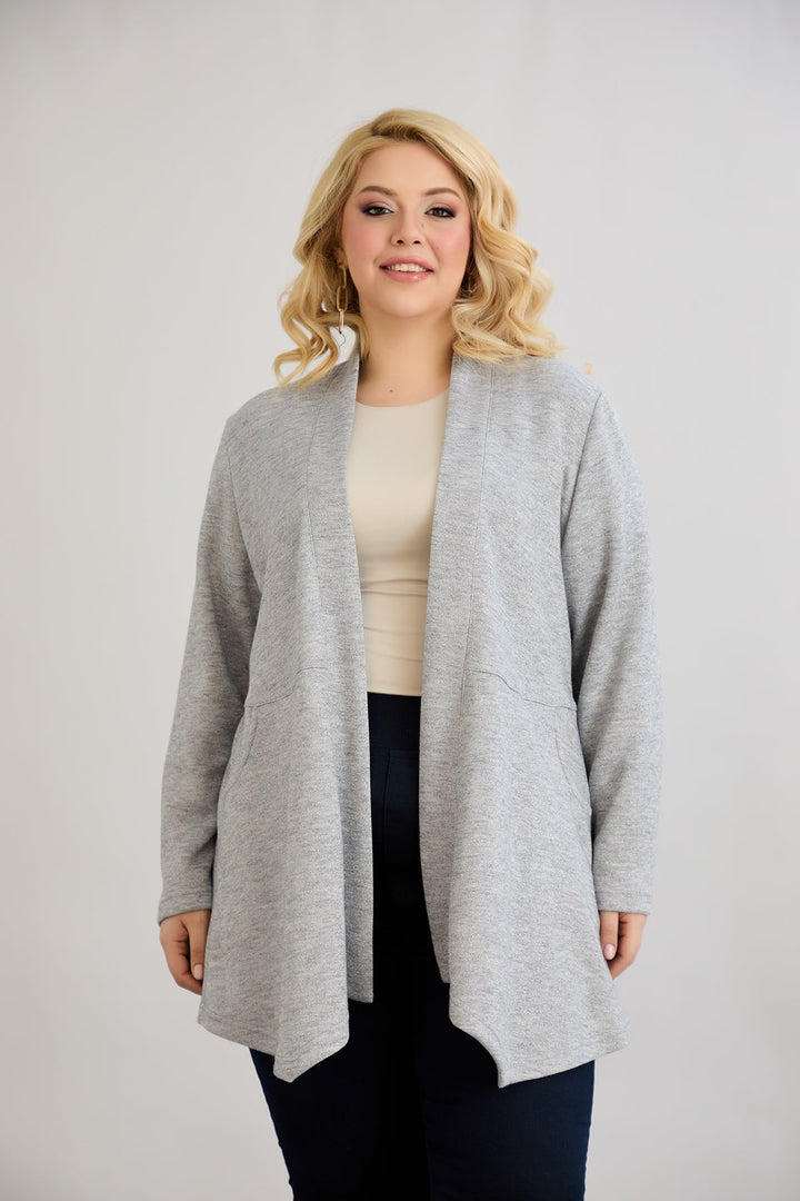 Žaket od viskoze u lame - siva