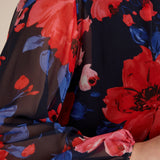 Bluza širokog kroja od šifona u cvjetnom printu