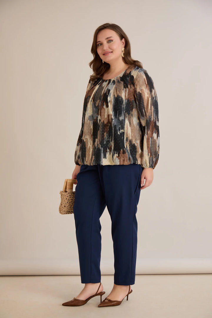 Bluza širokog kroja od šifona