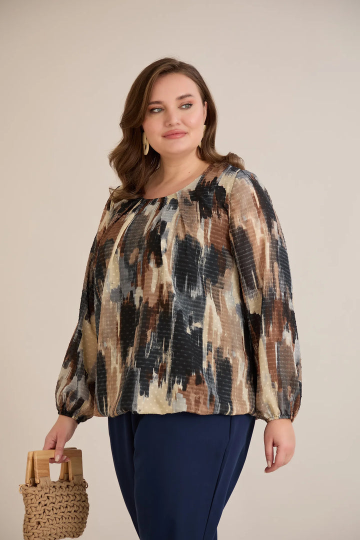 Bluza širokog kroja od šifona