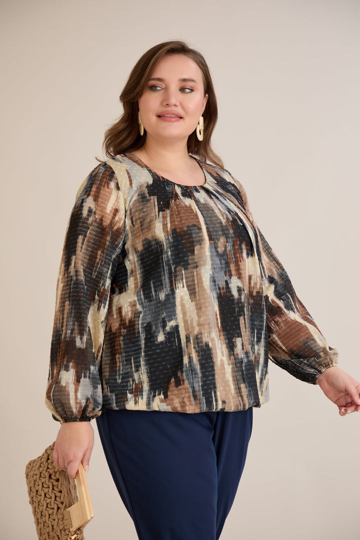 Bluza širokog kroja od šifona