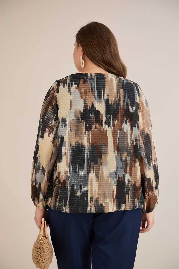 Bluza širokog kroja od šifona