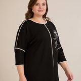 Plus size ležerna bluza s modernim tiskom