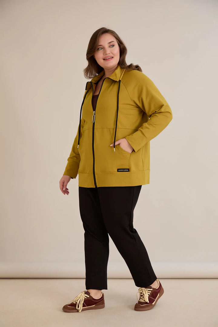 Gornji dio s patentnim zatvaračem i džepovima –  Boja senfa