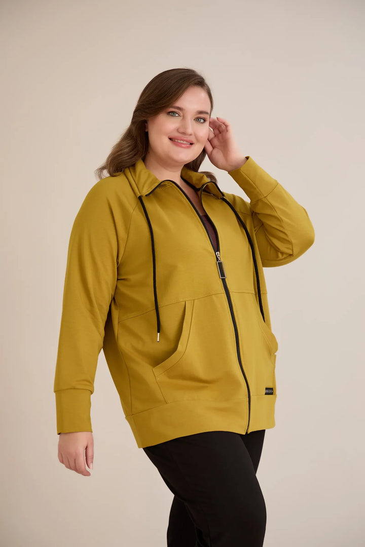 Gornji dio s patentnim zatvaračem i džepovima –  Boja senfa