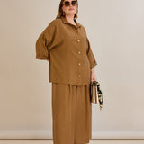 Premium Tencel set od 2 dijela: hlače suknja + košulja - 10593