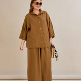 Premium Tencel set od 2 dijela: hlače suknja + košulja - 10593