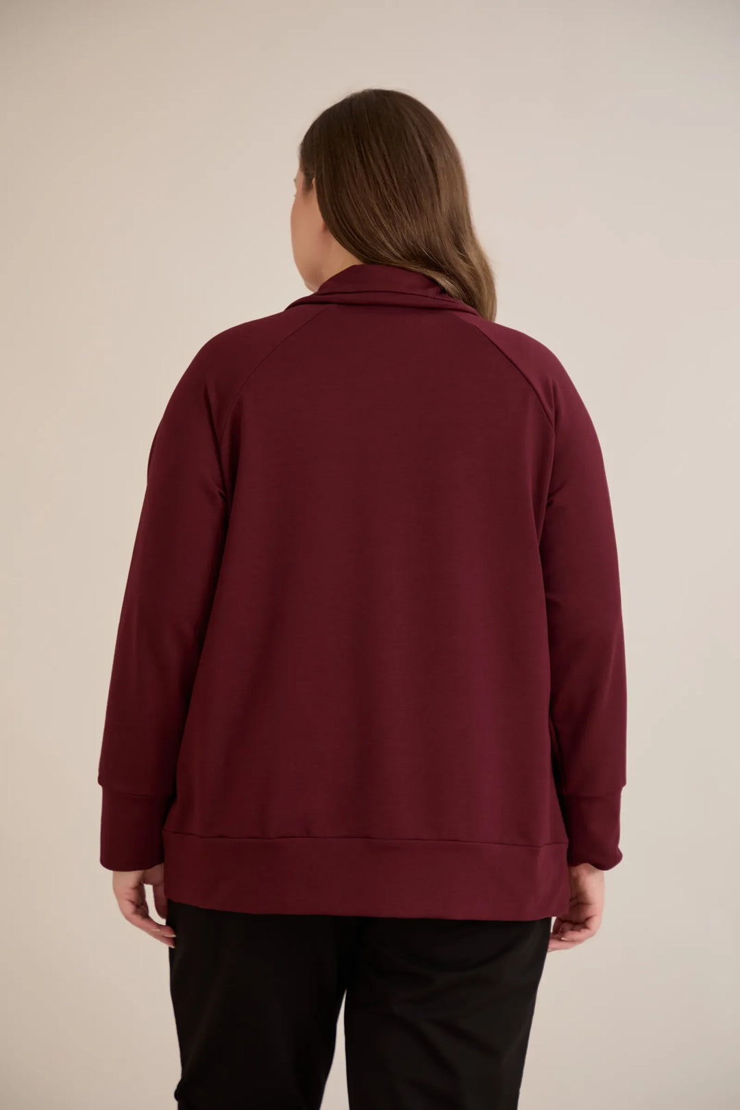 Gornji dio s patentnim zatvaračem i džepovima – burgundi