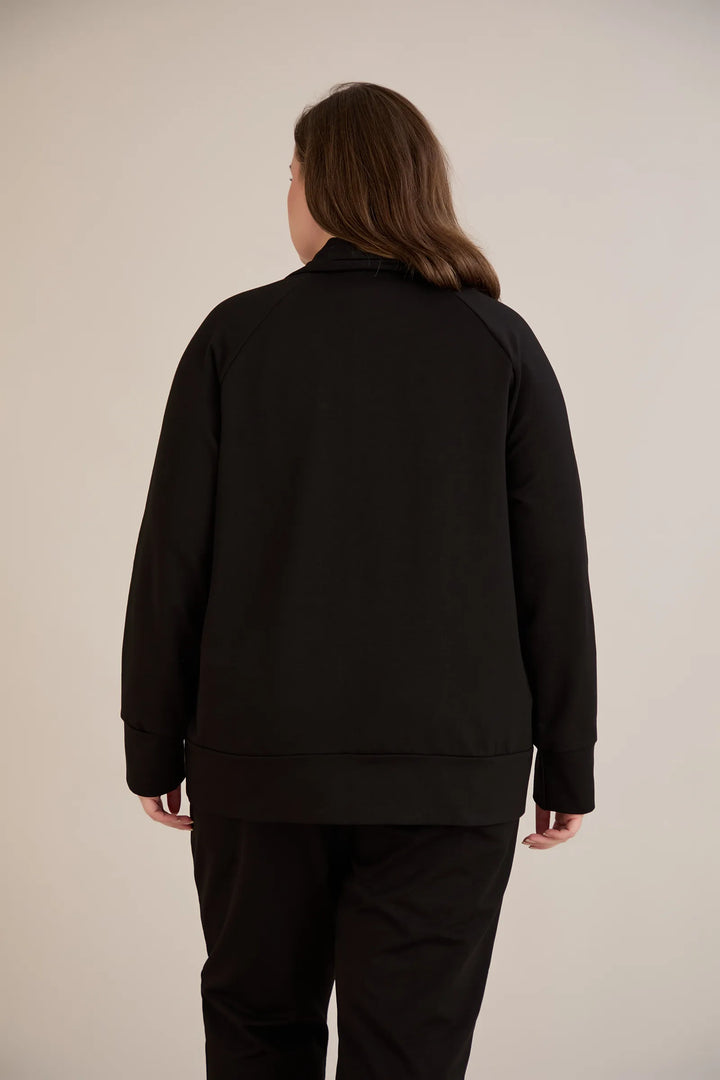 Gornji dio s patentnim zatvaračem i džepovima – crni