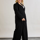 Kratak pamučni sako modernog kroja u crnoj boji