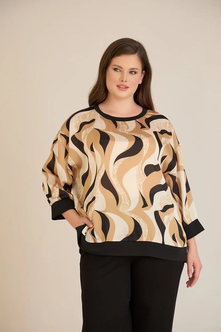 Elegantna bluza s pješčanim uzorkom
