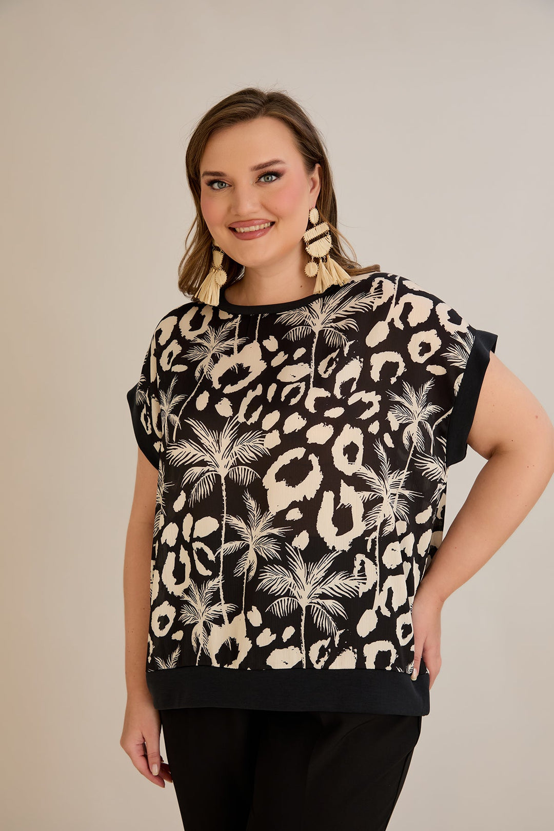 Šifonska bluza s printom - 10519