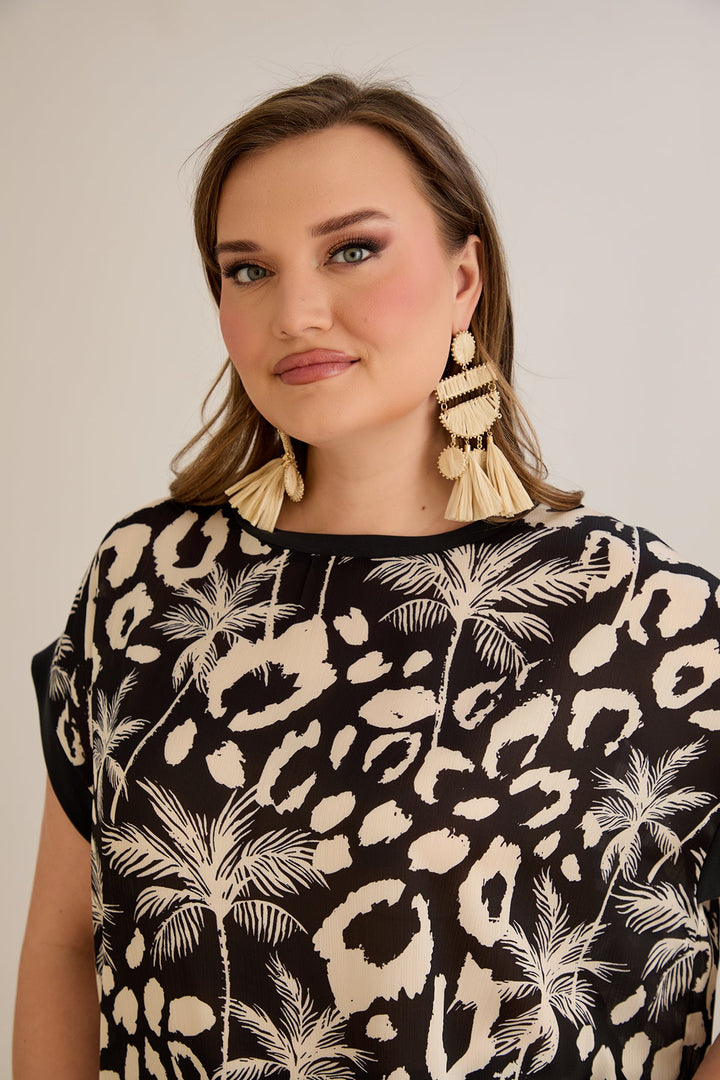 Šifonska bluza s printom - 10519