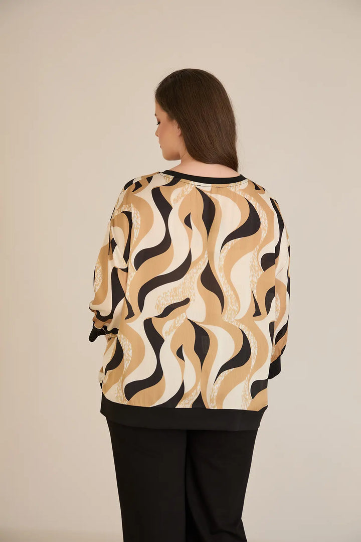 Elegantna bluza s pješčanim uzorkom
