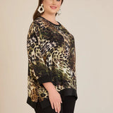 Jesenska elegantna bluza sa leopard printom