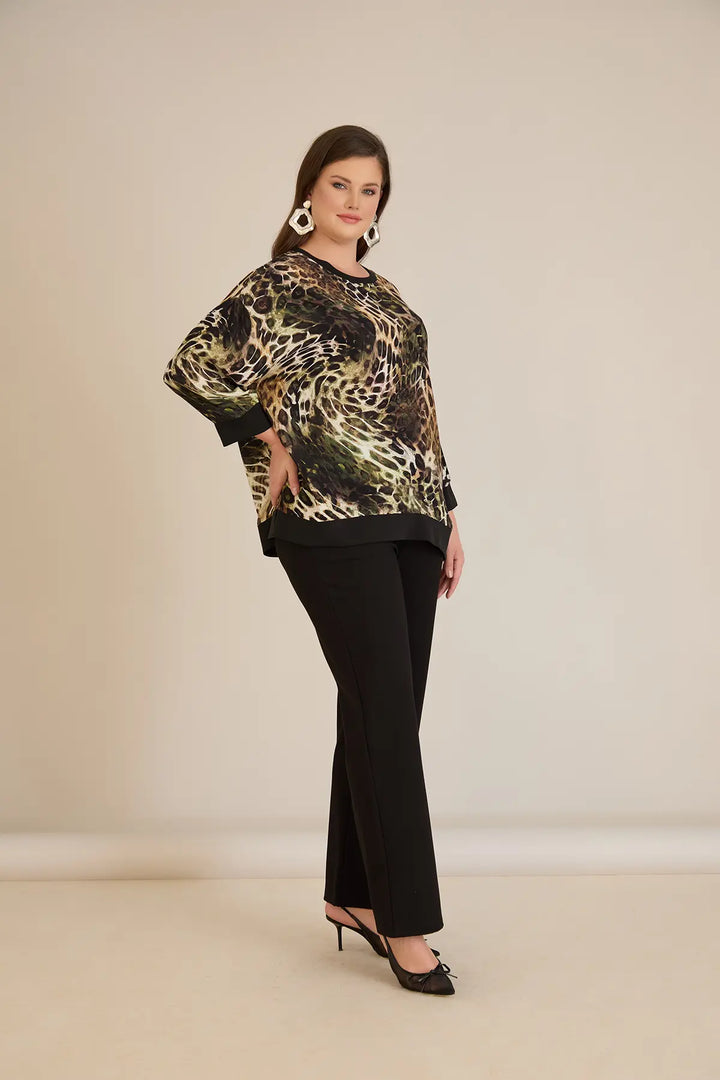 Jesenska elegantna bluza sa leopard printom