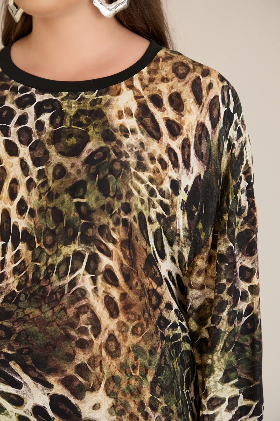Jesenska elegantna bluza sa leopard printom