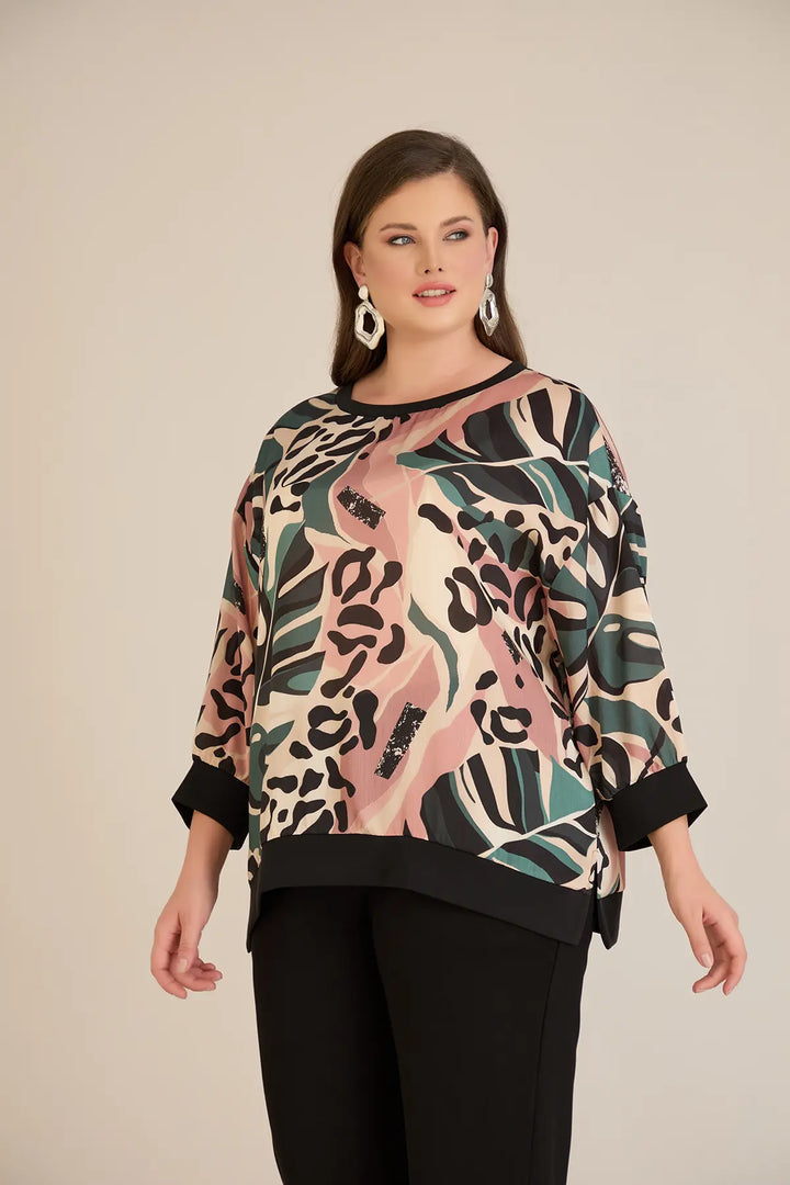 Jesenska elegantna bluza u višebojnim tonovima