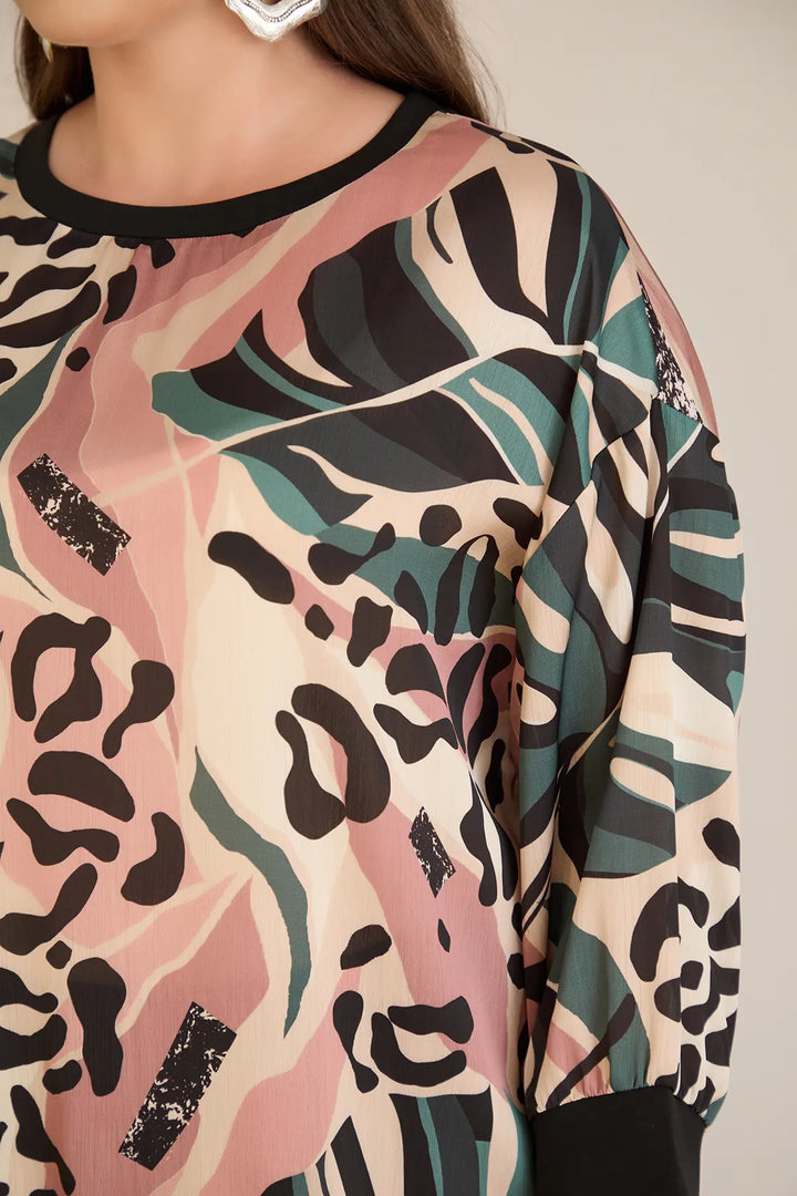 Jesenska elegantna bluza u višebojnim tonovima