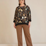 Elegantna bluza s motivom listova