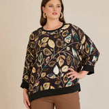 Elegantna bluza s motivom listova