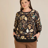 Elegantna bluza s motivom listova