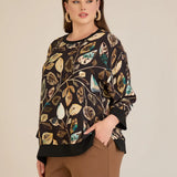 Elegantna bluza s motivom listova