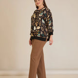 Elegantna bluza s motivom listova