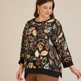 Elegantna bluza s motivom listova