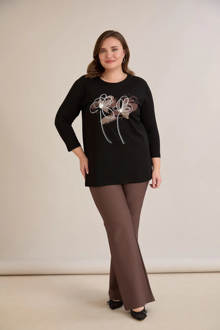 Hlače zvonolikog kroja s efektom oblikovanja