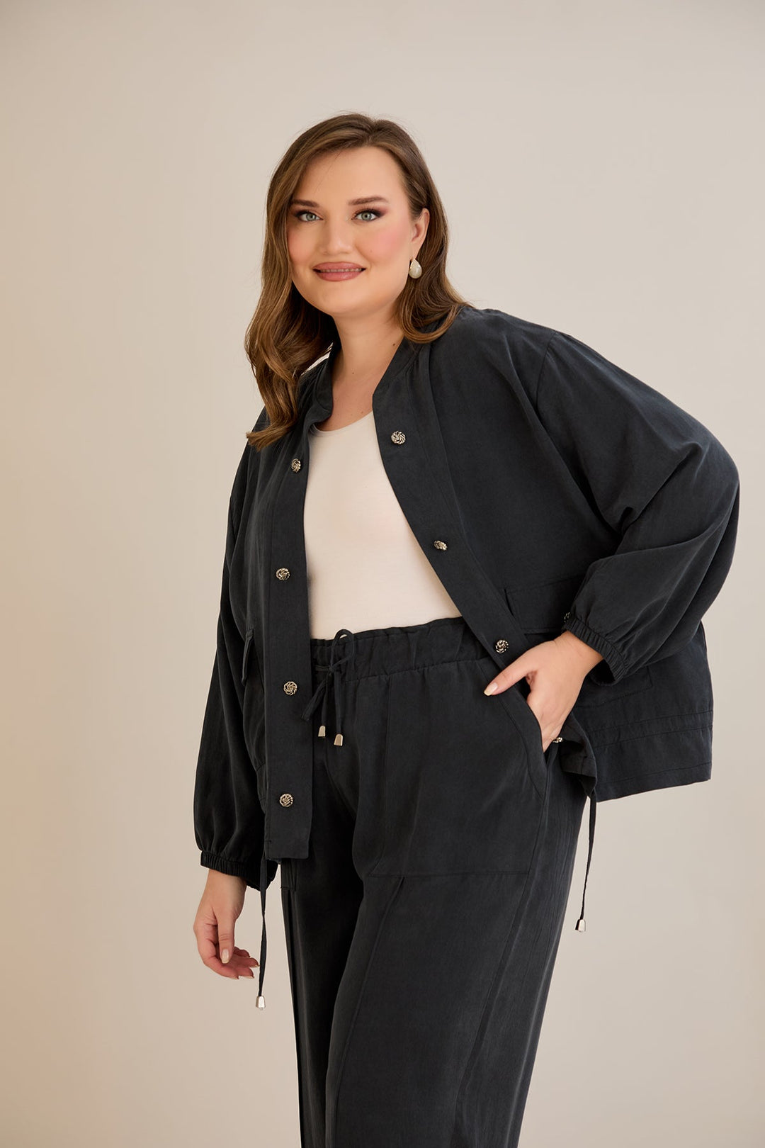 Premium Liosel set od 2 dijela - hlače + jakna - Crna 10810