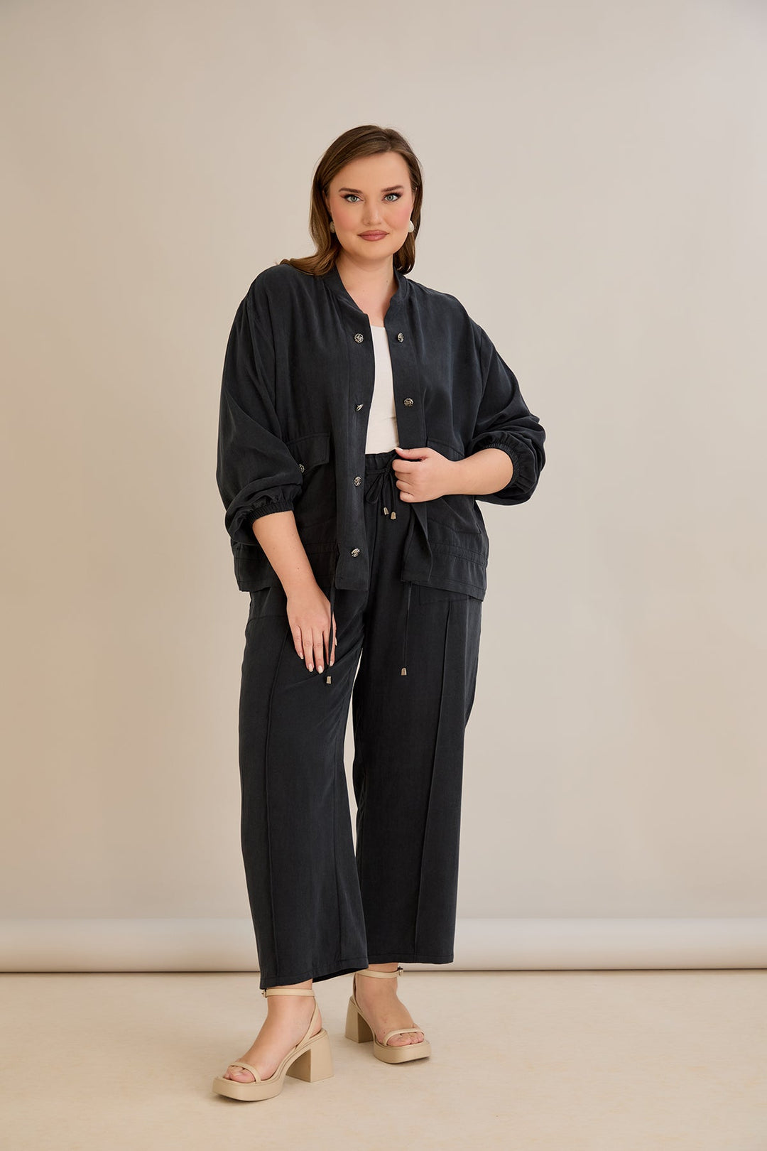 Premium Liosel set od 2 dijela - hlače + jakna - Crna 10810