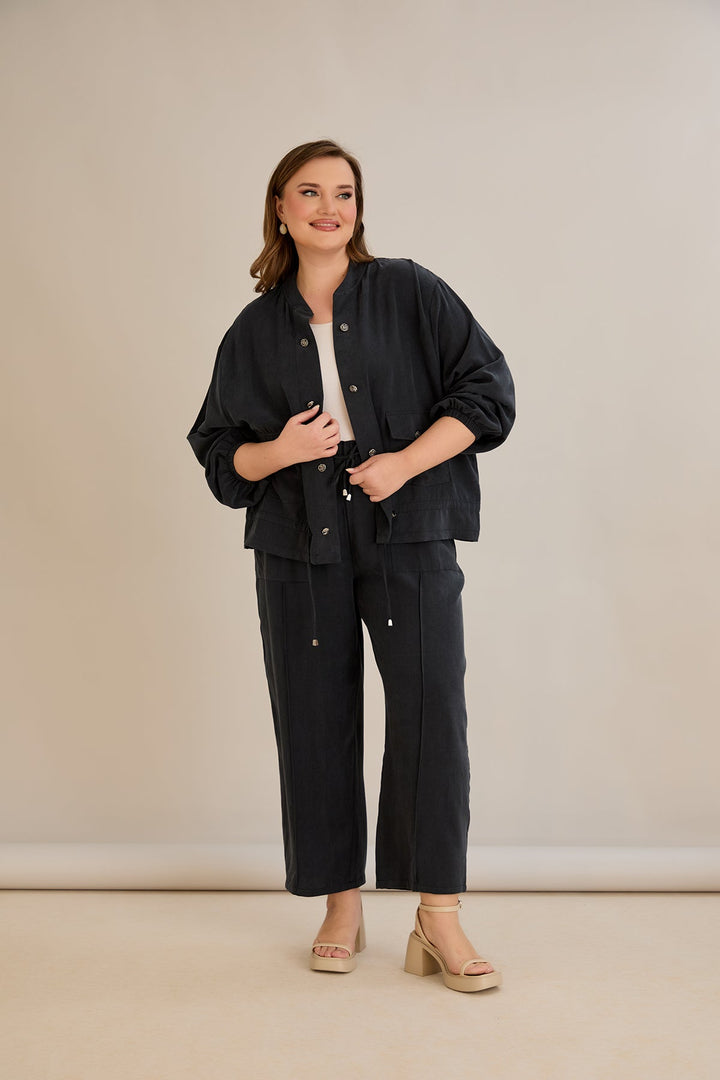 Premium Liosel set od 2 dijela - hlače + jakna - Crna 10810