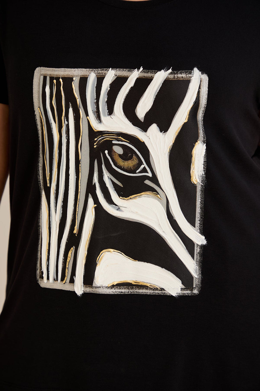 Majica od viskoze s crtanom printom I - Zebra 10881