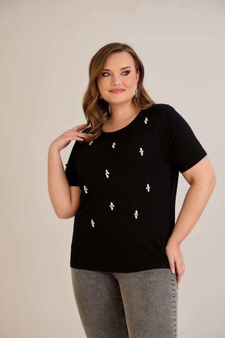 Tunika od viskoze s kamenčićima - 10967