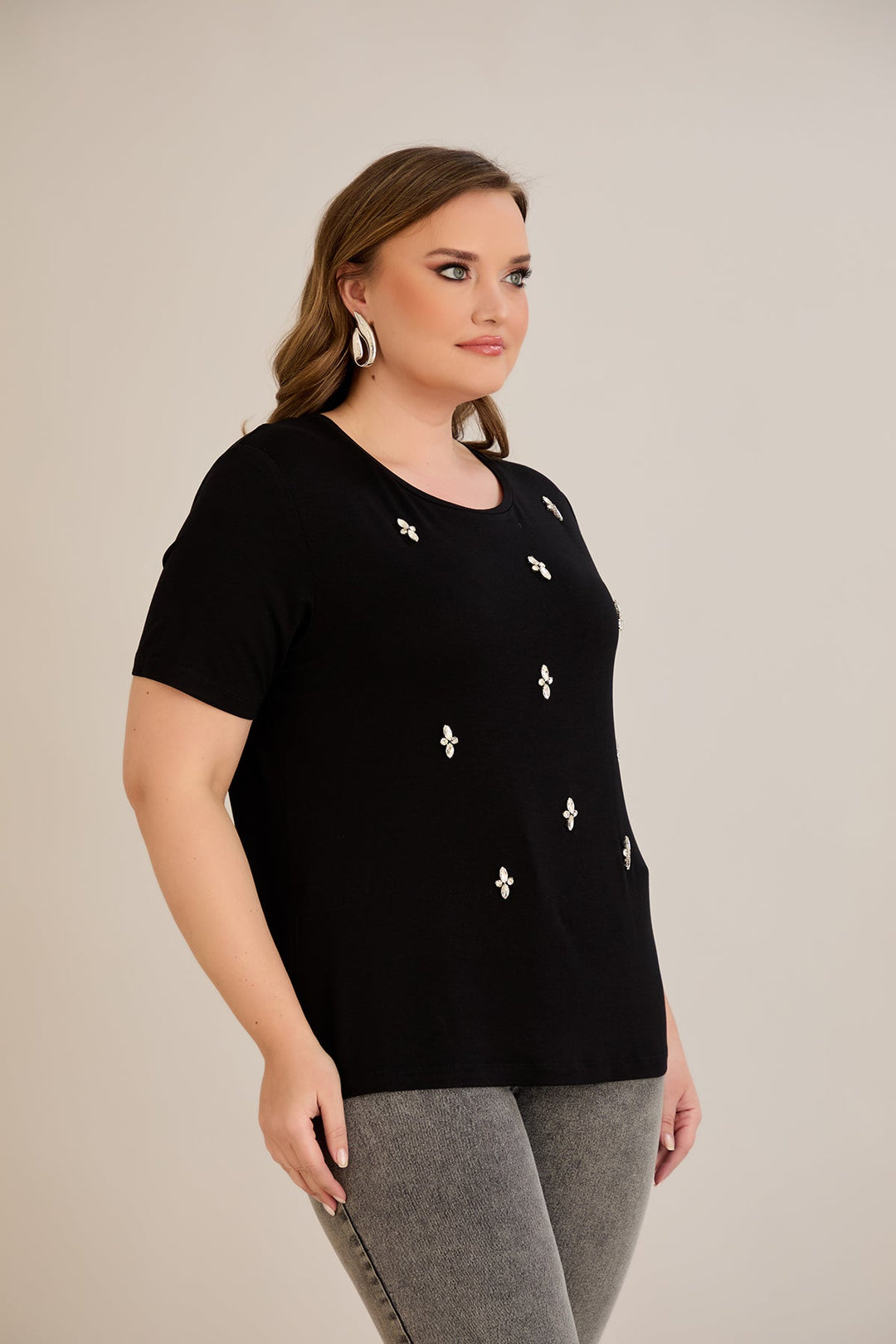 Tunika od viskoze s kamenčićima - 10967