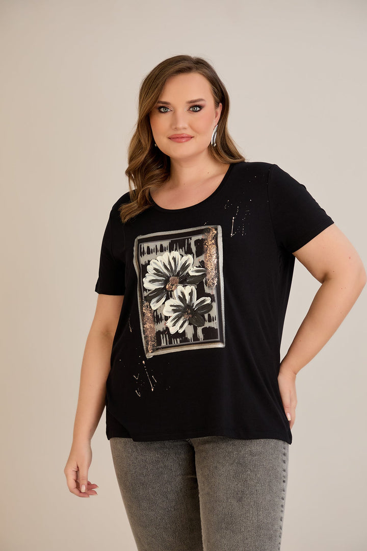 Majica od viskoze s printom III - Margarete 10881