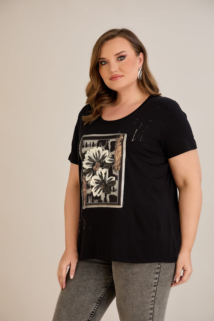 Majica od viskoze s printom III - Margarete 10881